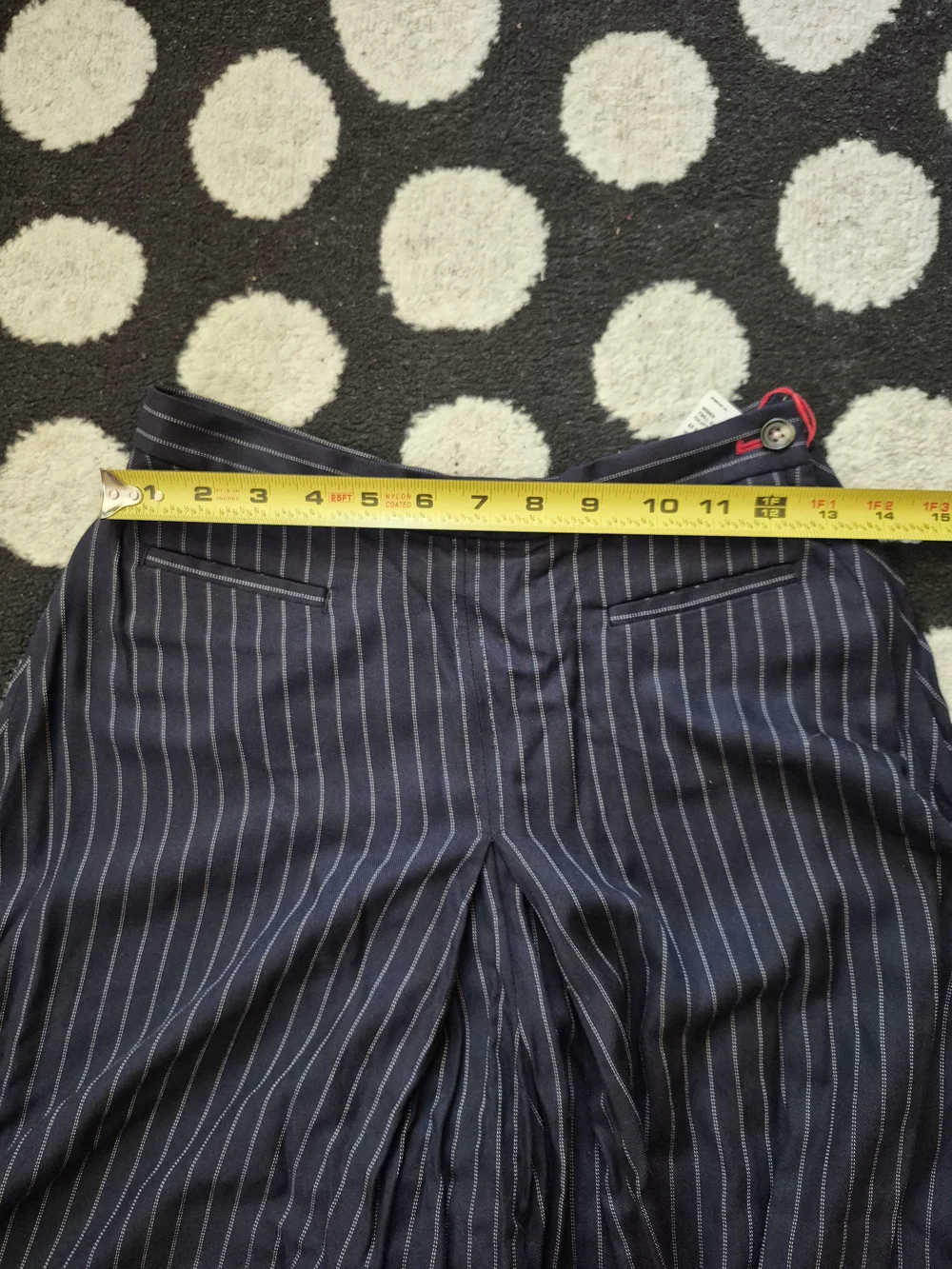 Uniqlo X Idlf Navy Pinstripe Wide-Leg Culottes Rayon Pants NWT 0_7